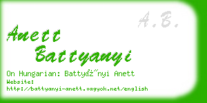 anett battyanyi business card